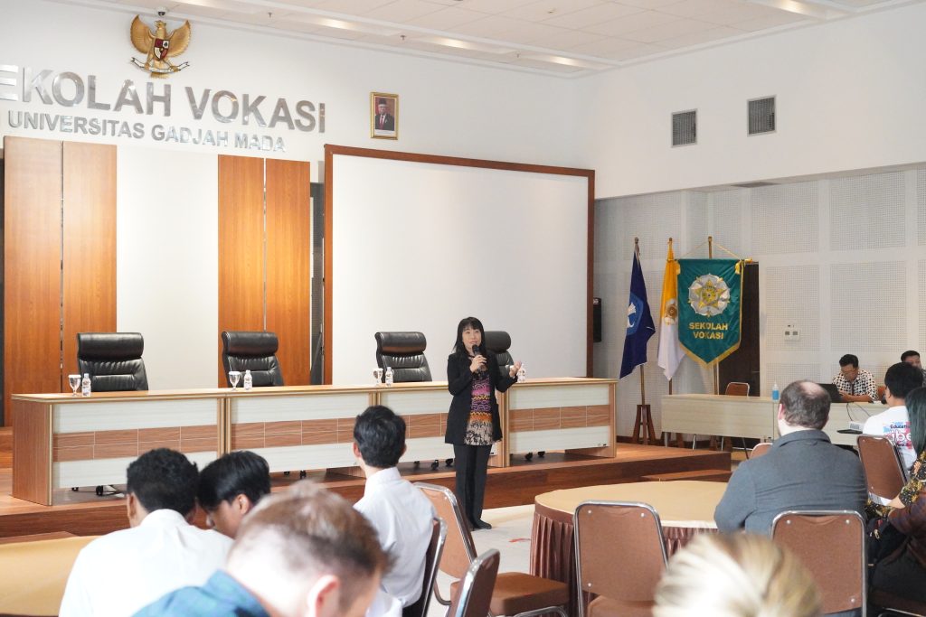 remarks from Dr. Endang Soelistiyowati, S.Pd., M.Pd. as Vice Dean for Cooperation and Alumni of Vocational College UGM