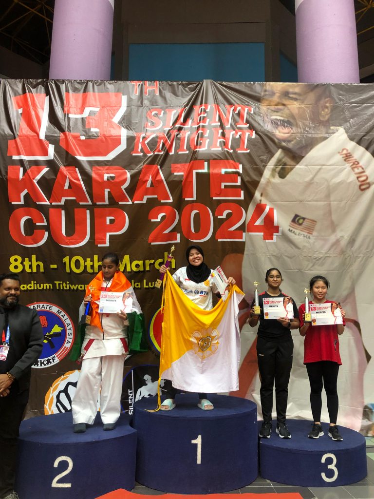 Fidelia Dwipuspita raih prestasi dalam ajang 13th Silent Knight Open Karate Championship 2024 yang digelar di Titiwangsa Stadium, Malaysia