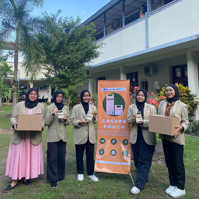 (PKM-K) berhasil mengembangkan Pouch Biodegradable Berbahan Dasar Limbah Padi dan Kulit Singkong