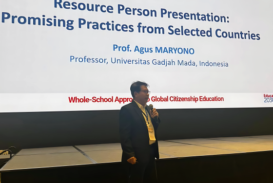 Dekan Sekolah Vokasi UGM, Prof. Dr.-Ing. Ir. Agus Maryono, diundang sebagai pembicara ahli dalam Workshop Pengembangan Kapasitas Regional UNESCO.