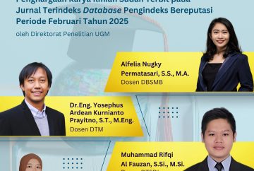 Empat Dosen SV UGM Raih Penghargaan atas Publikasi Ilmiah Internasional Bereputasi