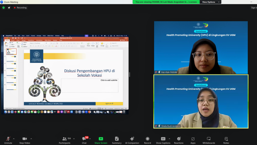 UGM berperan sebagai role model dalam penerapan gaya hidup sehat, mengedukasi masyarakat sekitar tentang pentingnya kesehatan.