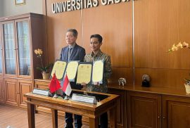 Penandatanganan Nota Kesepahaman (MoU) antara Universitas Gadjah Mada (UGM) dan Jiangsu University of Technology (JSUT)