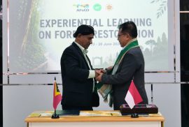 Sekolah Vokasi Universitas Gadjah Mada melalui Departemen Teknologi Hayati dan Veteriner (DTHV) menyelenggarakan Experiential Learning on Forest Restoration 2026 bersama delegasi Direktorat Jenderal Kehutanan Timor-Leste