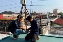 Proses akuisisi data lapangan menggunakan scanner Leica RTC360