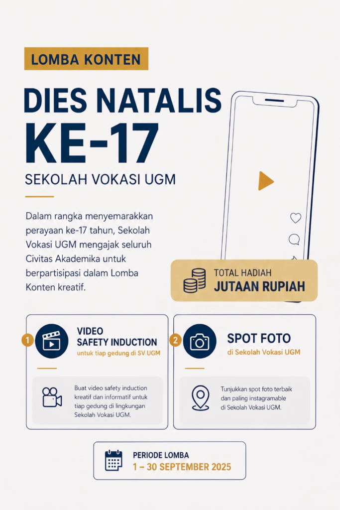 Lomba Konten Kreatif Dies Natalis ke-17 Sekolah Vokasi UGM